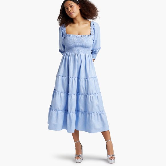 Hill House Dresses & Skirts - Nesli Nap Dress, Size Large - Shimmery Blue!
